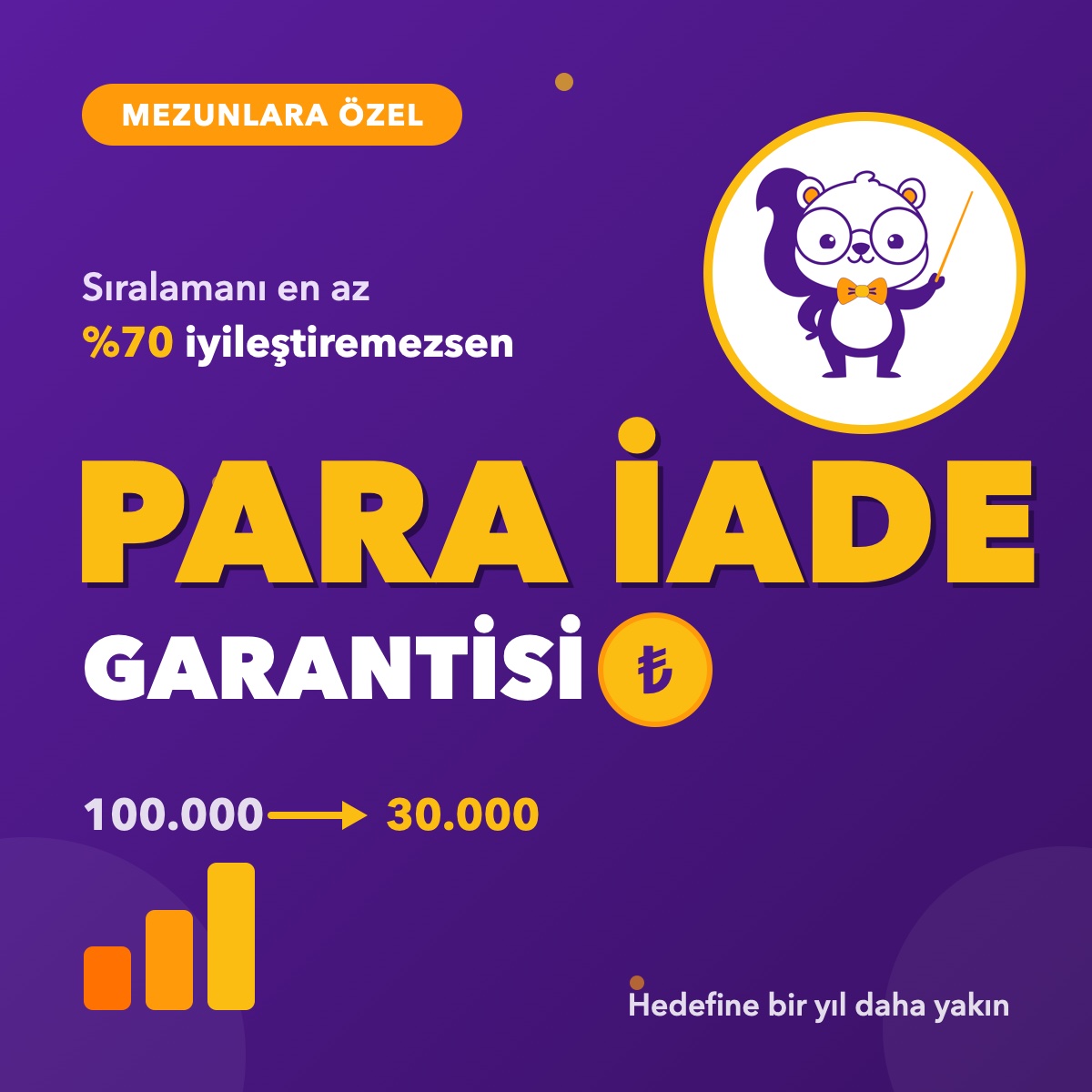 Mezunlara özel iade garantisi kampanyası
